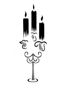 Candle Stencil 17