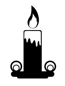 Candle Stencil 8