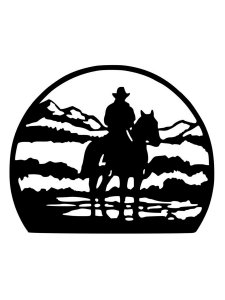 Cowboy Stencil 13