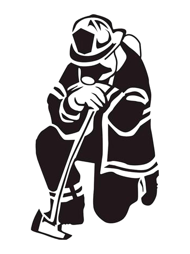 Printable Firefighter Pumpkin Stencil