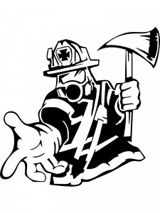 Firefighter Stencil 11