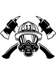 Firefighter Stencil 12