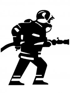 Firefighter Stencil 13