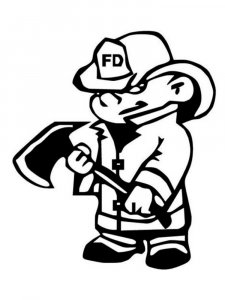 Firefighter Stencil 14