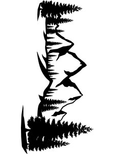 Mountains Stencil 7
