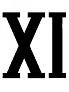 Roman numerals Stencil 11