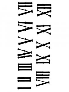 Roman numerals Stencil 12