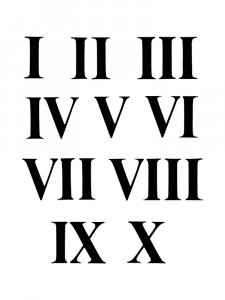 Roman numerals Stencil 14