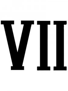 Roman numerals Stencil 7