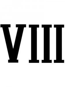 Roman numerals Stencil 8