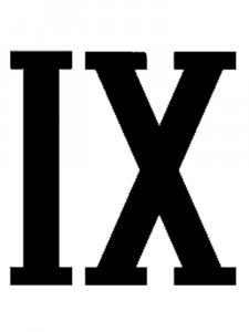 Roman numerals Stencil 9