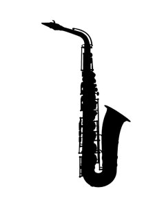 Saxophone Stencil 11