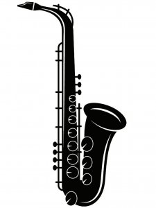Saxophone Stencil 13