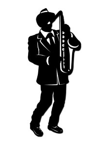 Saxophone Stencil 3