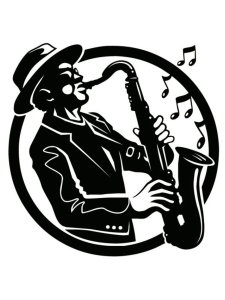 Saxophone Stencil 5