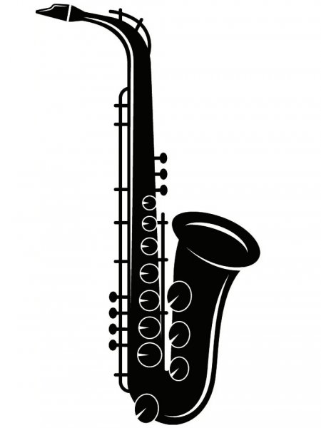 Free printable Saxophone stencils and templates