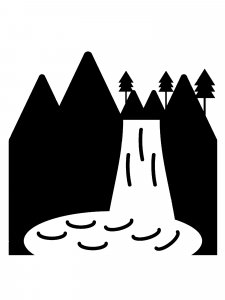 Waterfall Stencil 3
