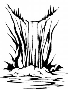 Waterfall Stencil 6