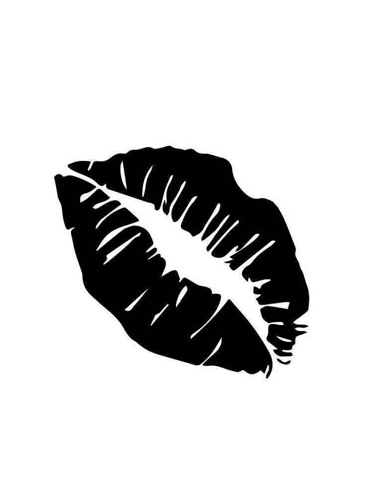 Printable Lips Stencil