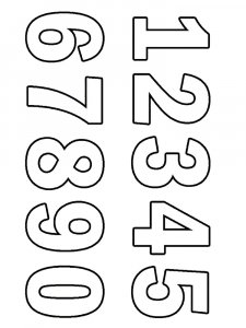 Numbers Stencils 15