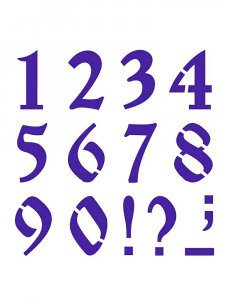 Numbers Stencils 18