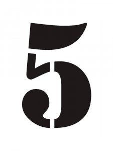 Numbers Stencils 25