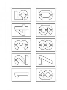Numbers Stencils 8