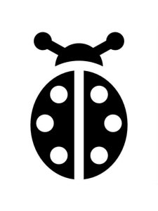 Трафарет Божья коровка 3