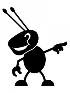 Трафарет Муравей 10