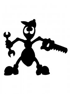 Трафарет Муравей 15