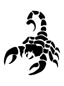 Трафарет Скорпиона 11
