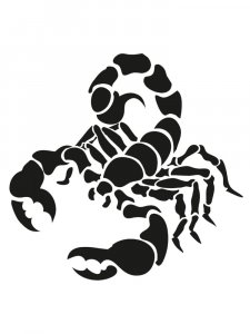 Трафарет Скорпиона 14