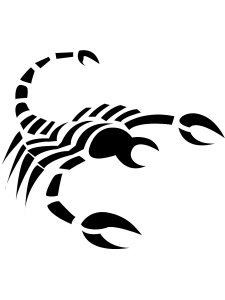 Трафарет Скорпиона 15