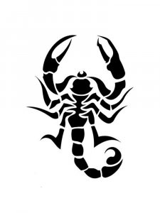 Трафарет Скорпиона 5