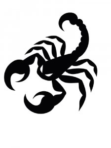 Трафарет Скорпиона 9