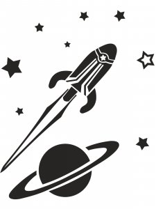 Трафарет День космонавтики 13