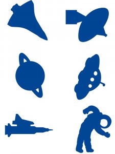 Трафарет День космонавтики 7