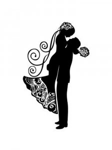 Трафарет для свадьбы 1