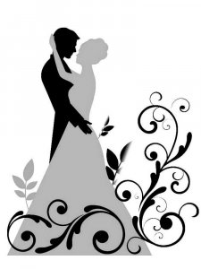 Трафарет для свадьбы 10