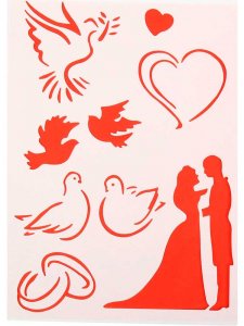 Трафарет для свадьбы 12