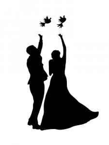 Трафарет для свадьбы 17