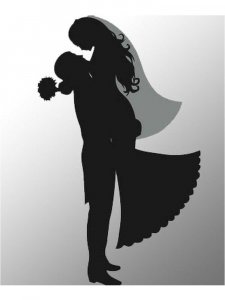 Трафарет для свадьбы 23