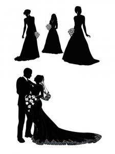 Трафарет для свадьбы 6