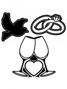 Трафарет для свадьбы 9