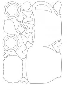 Трафарет для открытки 21