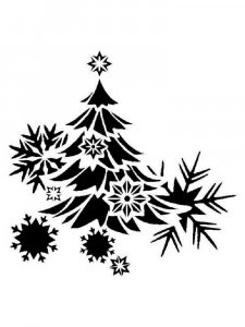 Новогодний трафарет 23