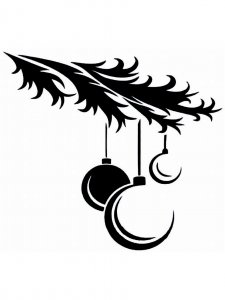 Новогодний трафарет 44
