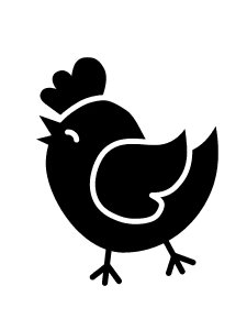 Трафарет Цыпленка 16