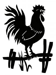 Трафарет Петуха 10