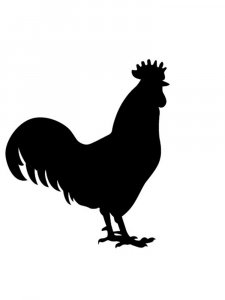 Трафарет Петуха 13